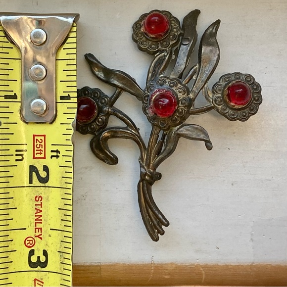 Vintage floral pin - Picture 8 of 10